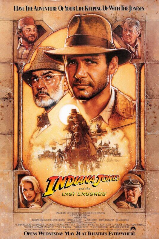 "Indiana Jones and the Last Crusade" (1989) movie poster